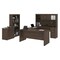 Bestar Bestar Logan 66W U-Shaped Desk with Hutch, Lateral File Cabinet, and Bookcase in antigua 46851-52 - alternate 4